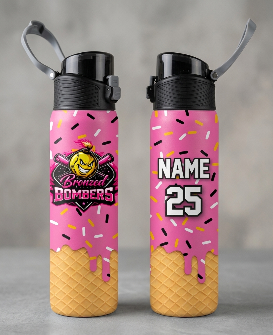 Ice Cream Drip Water Bottle