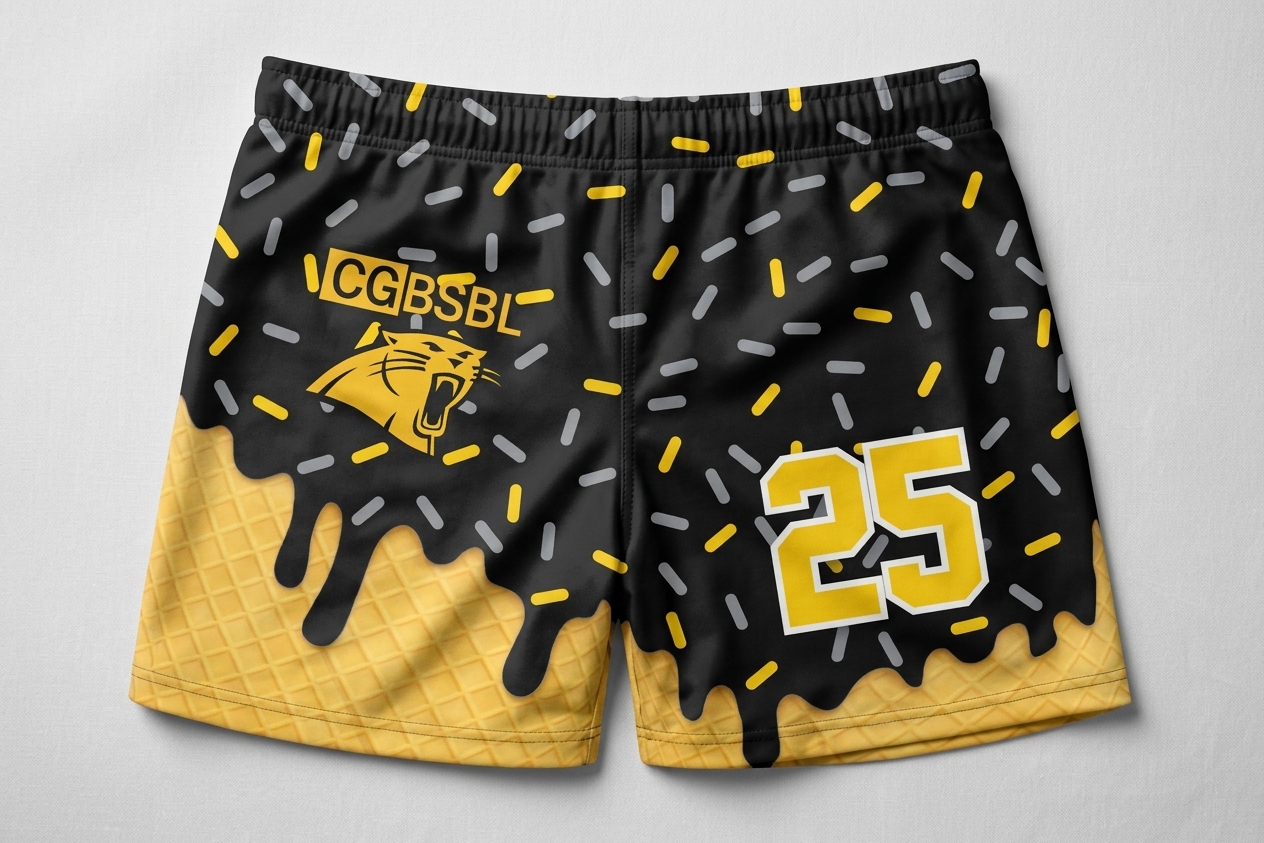 Ice Cream Drip Swim Trunks