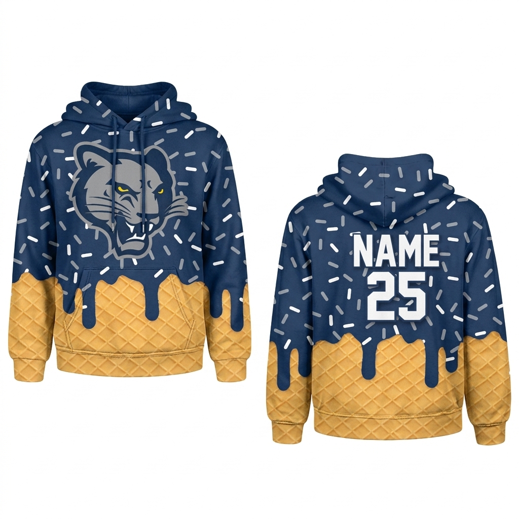 Custom Ice Cream Drip Hoodie